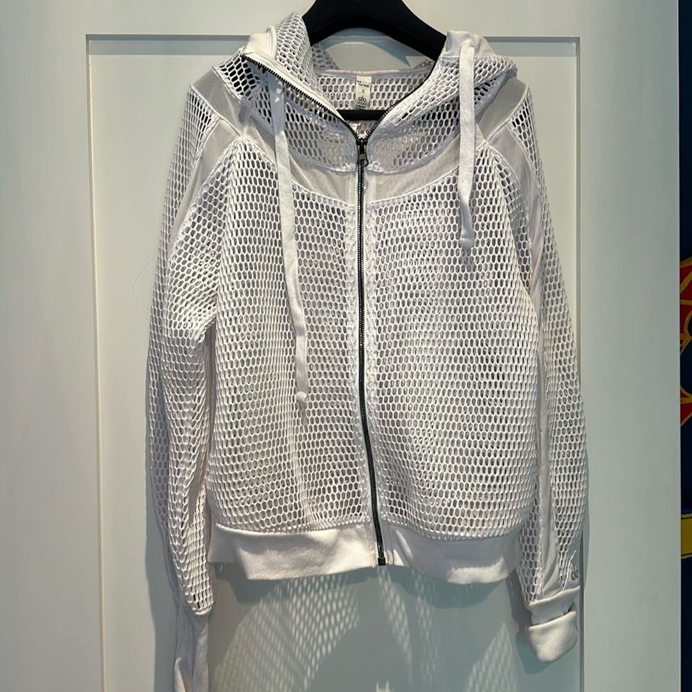 Alo Yoga Mesh Zip-Up Hoodie